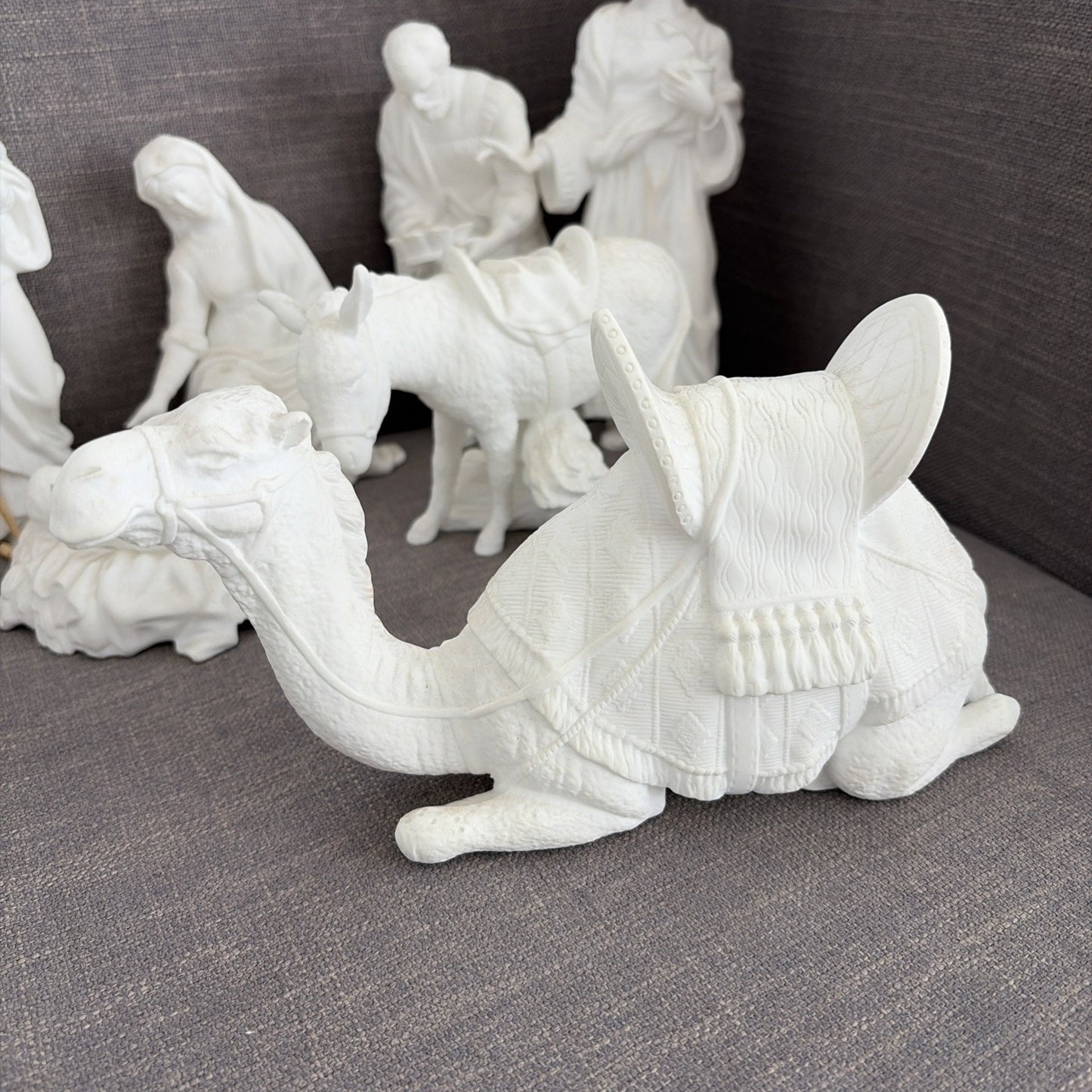 Vintage 1980s LENOX White Bisque The Nativity 14 Pieces Retired