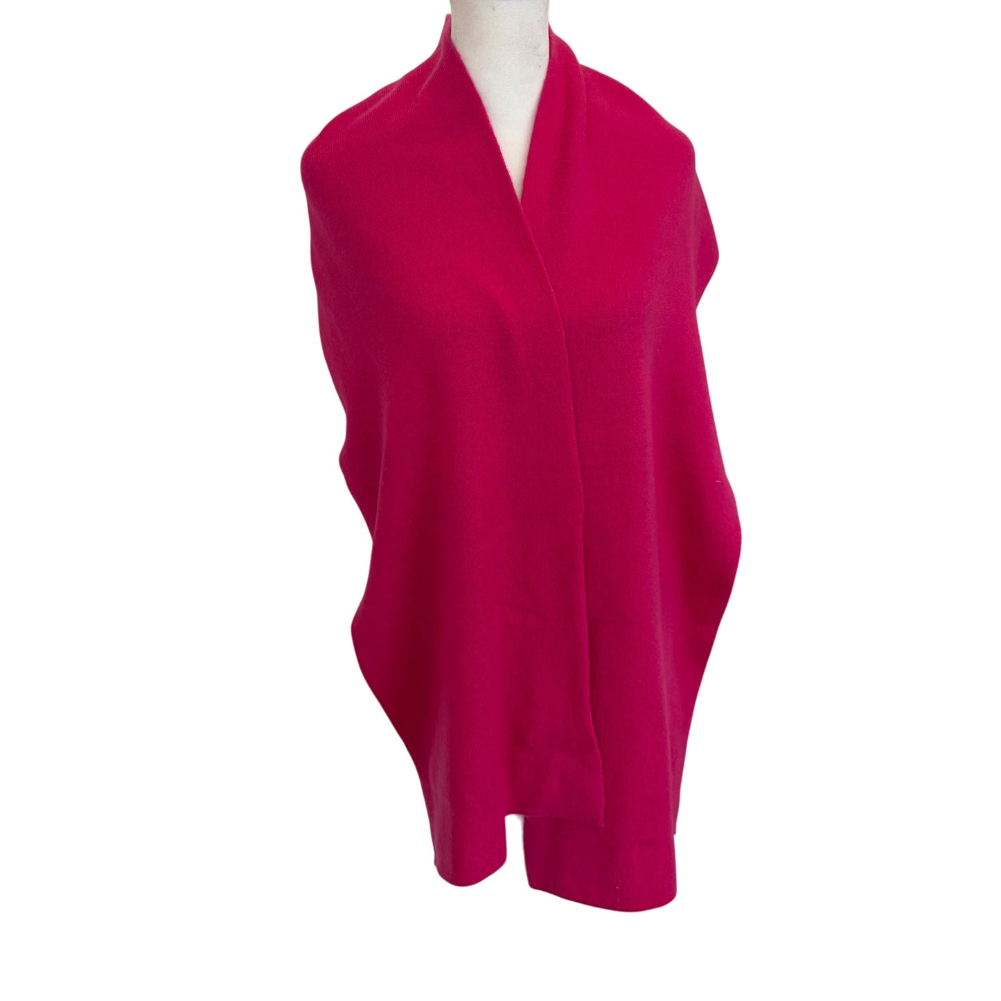 Athleta Hot Pink Wool Cashmere Blend Knit Scarf One Size
