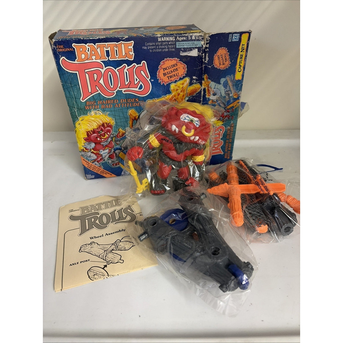 Hasbro Battle Trolls Capture Net With Bullseye Troll New In Open Box 1992