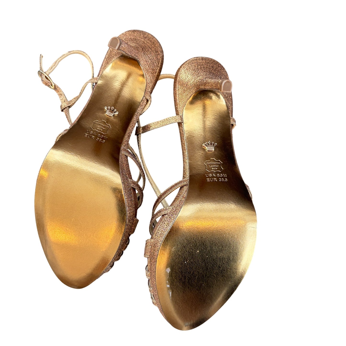 Nina NEW Fenix Bronze Wonderland Strappy Slingback Heel Womens Size 8.5