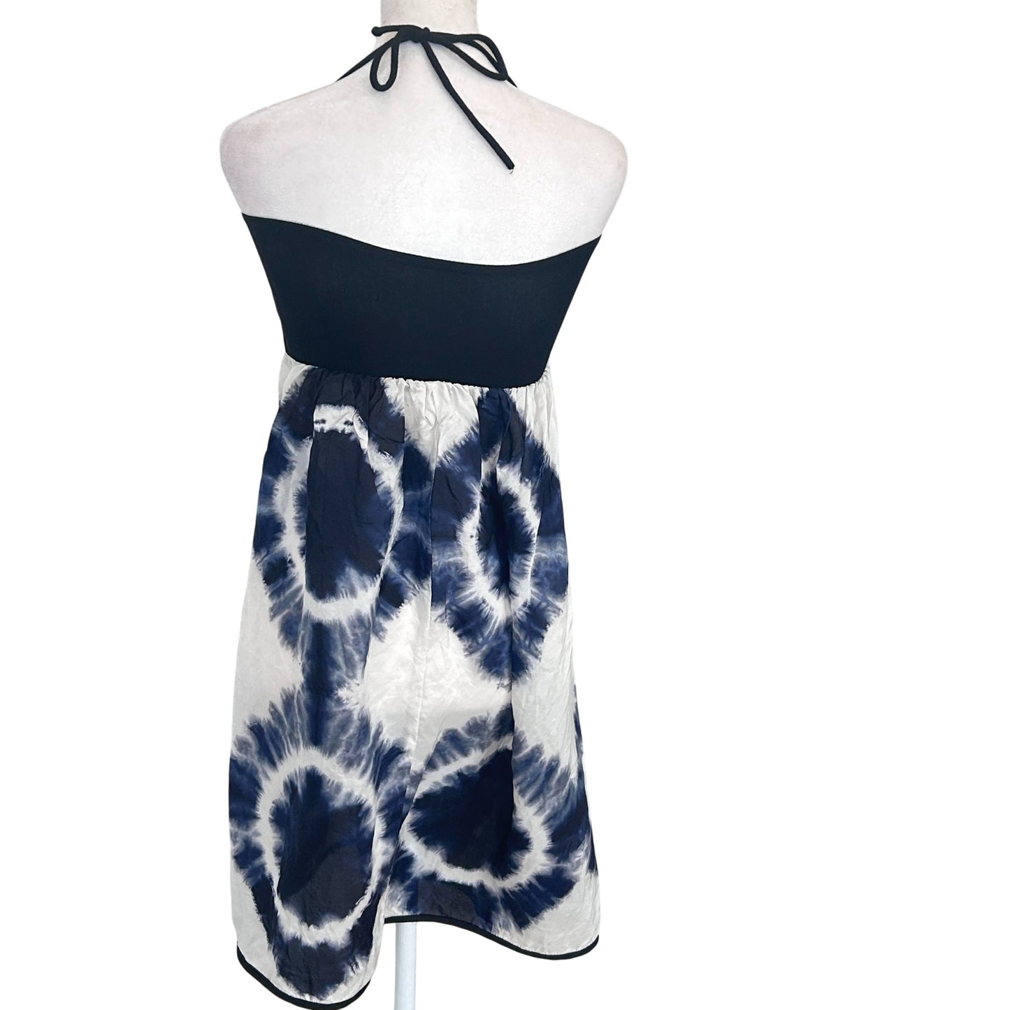 Robin Piccone Blue, White, Black Silk Tie Dye Dress Coverup Womens Size Small
