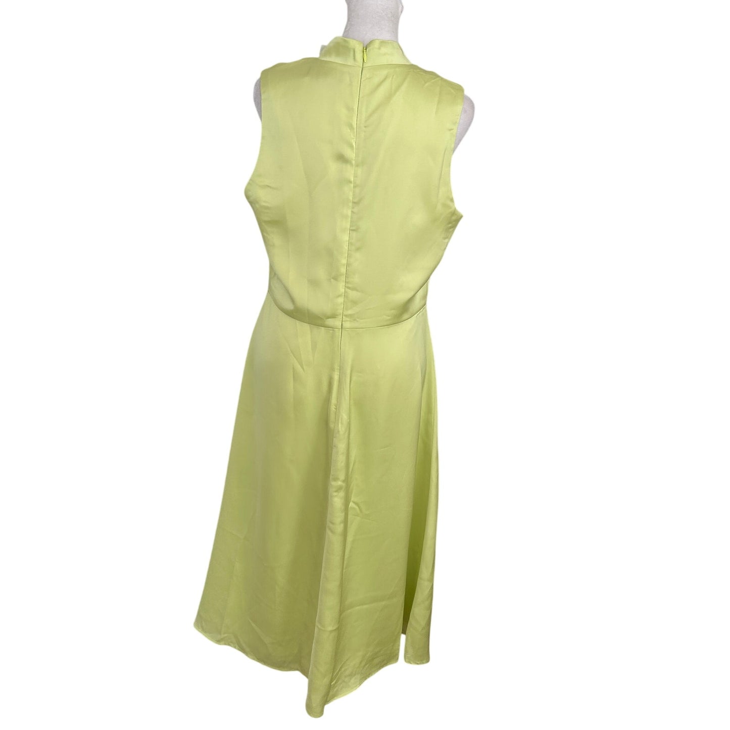 Banana Republic NWT Green Citrine Silky Crepe Sleeveless Midi Dress Size 8 NEW