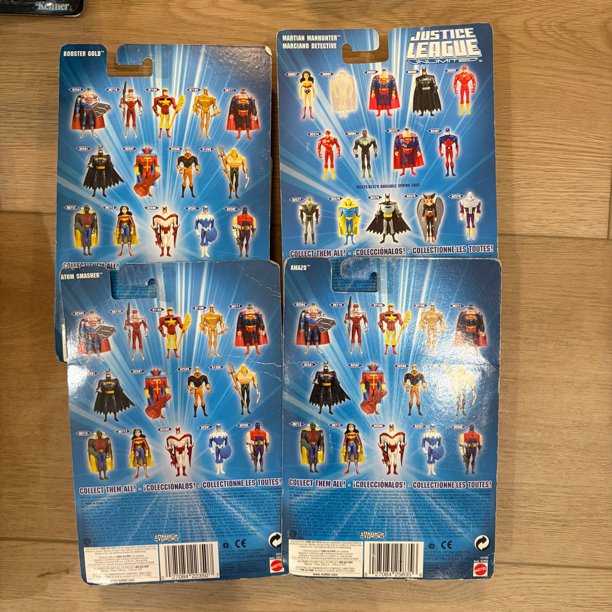 Justice League Unlimited 4 Figures Martian, Booster Gold, Atom Smasher, Amazo