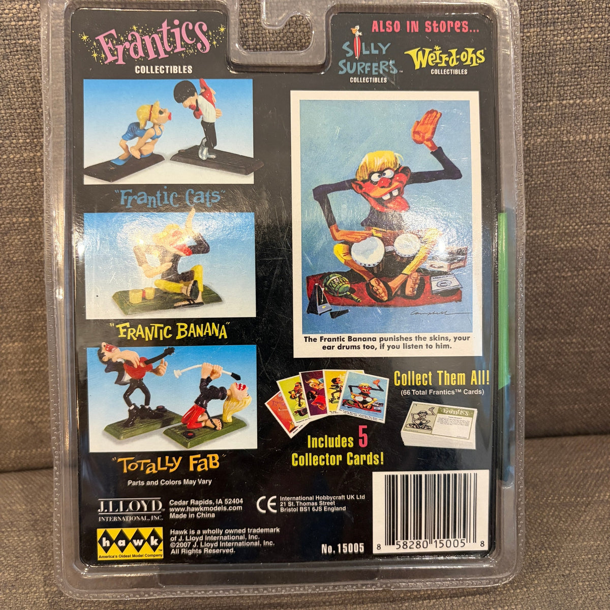 Weird-Ohs Skateboarding Figure Frantic Banana Magnetic + Collector Cards NEW