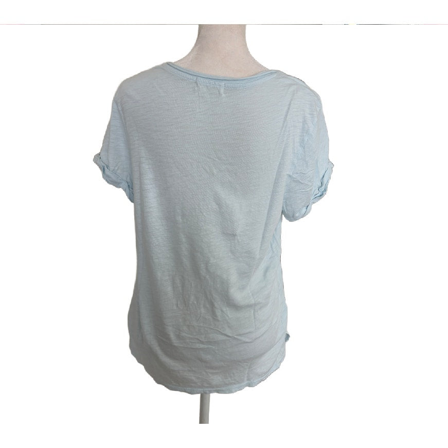 t.la Anthropologie Light Blue Scoop Neck T-Shirt Womens Size Small