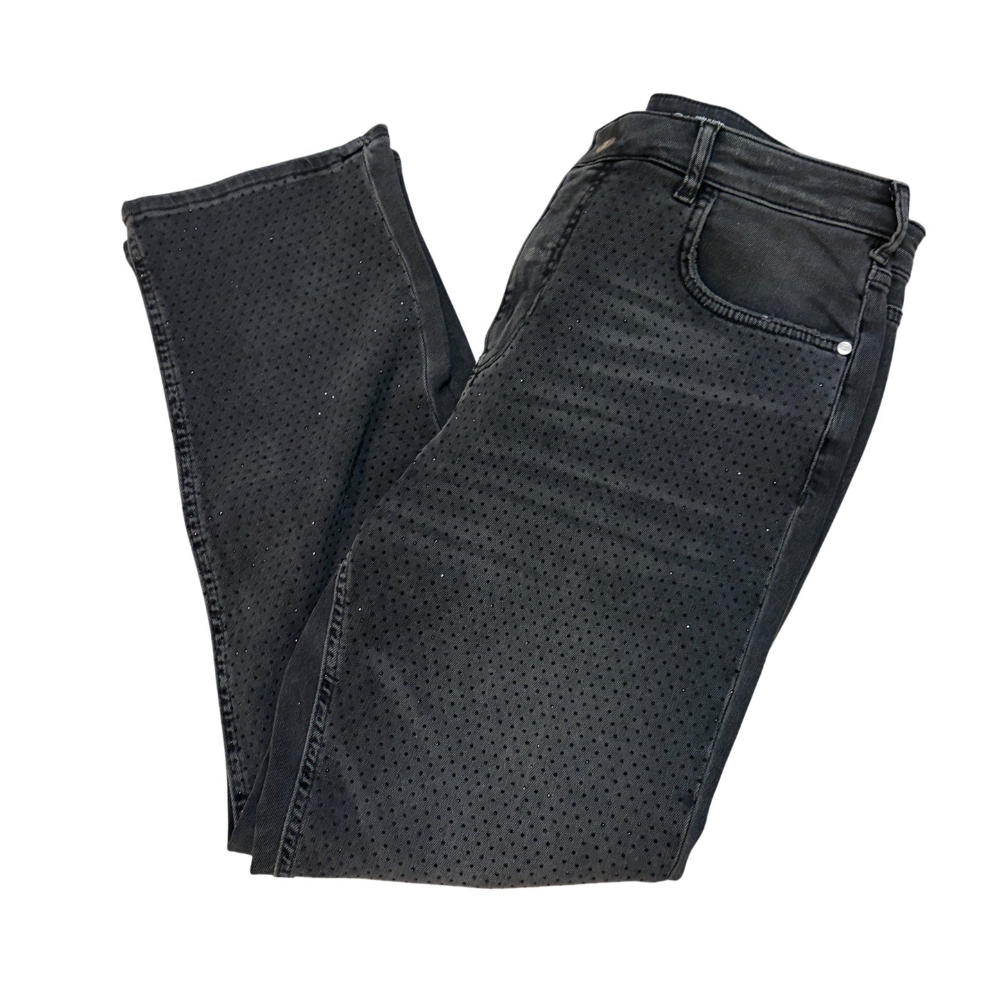 Pilcro Anthropologie High Rise Black Bedazzlesd Jeans Womens Size 31