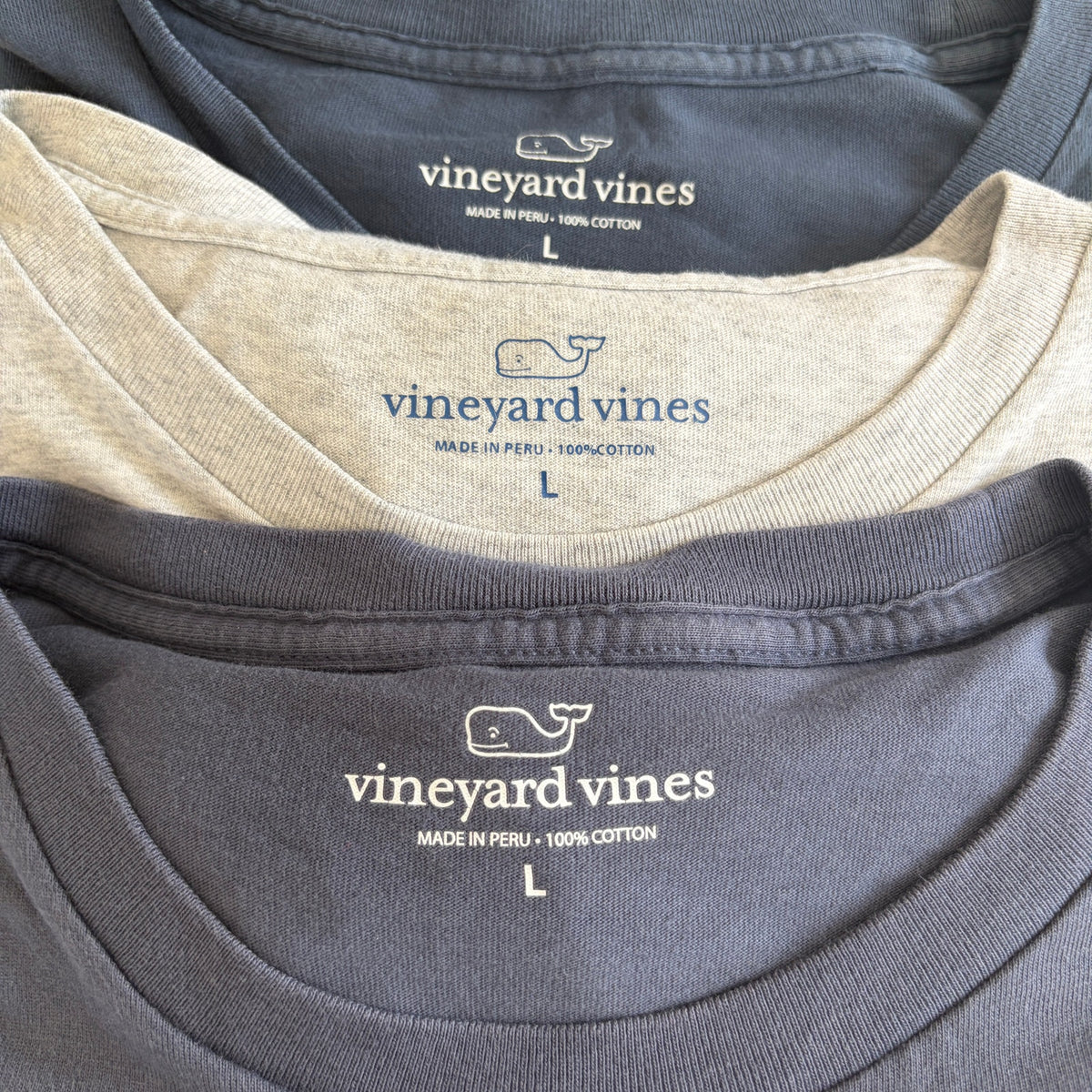 Vineyard Vines LOT 3 Short Sleeve Whale Pocket T-Shirts Mens Size Large