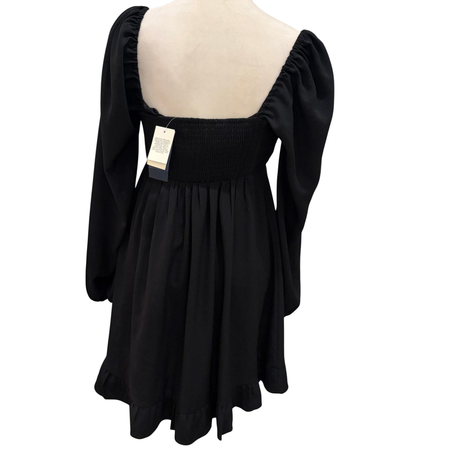 Abercrombie NWT Black Fit and Flare Short Ruffled Dress Womens Size Small NEW