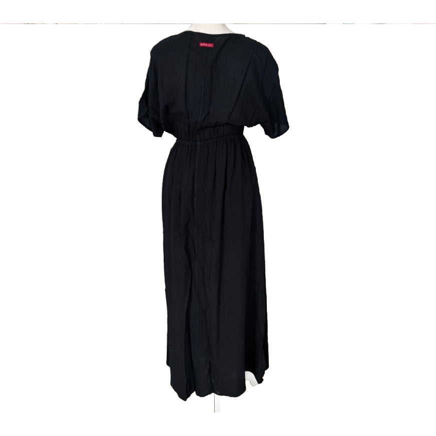 Hard Tail Forever Navy Blue V-Neck Maxi Dress Womens Size XS