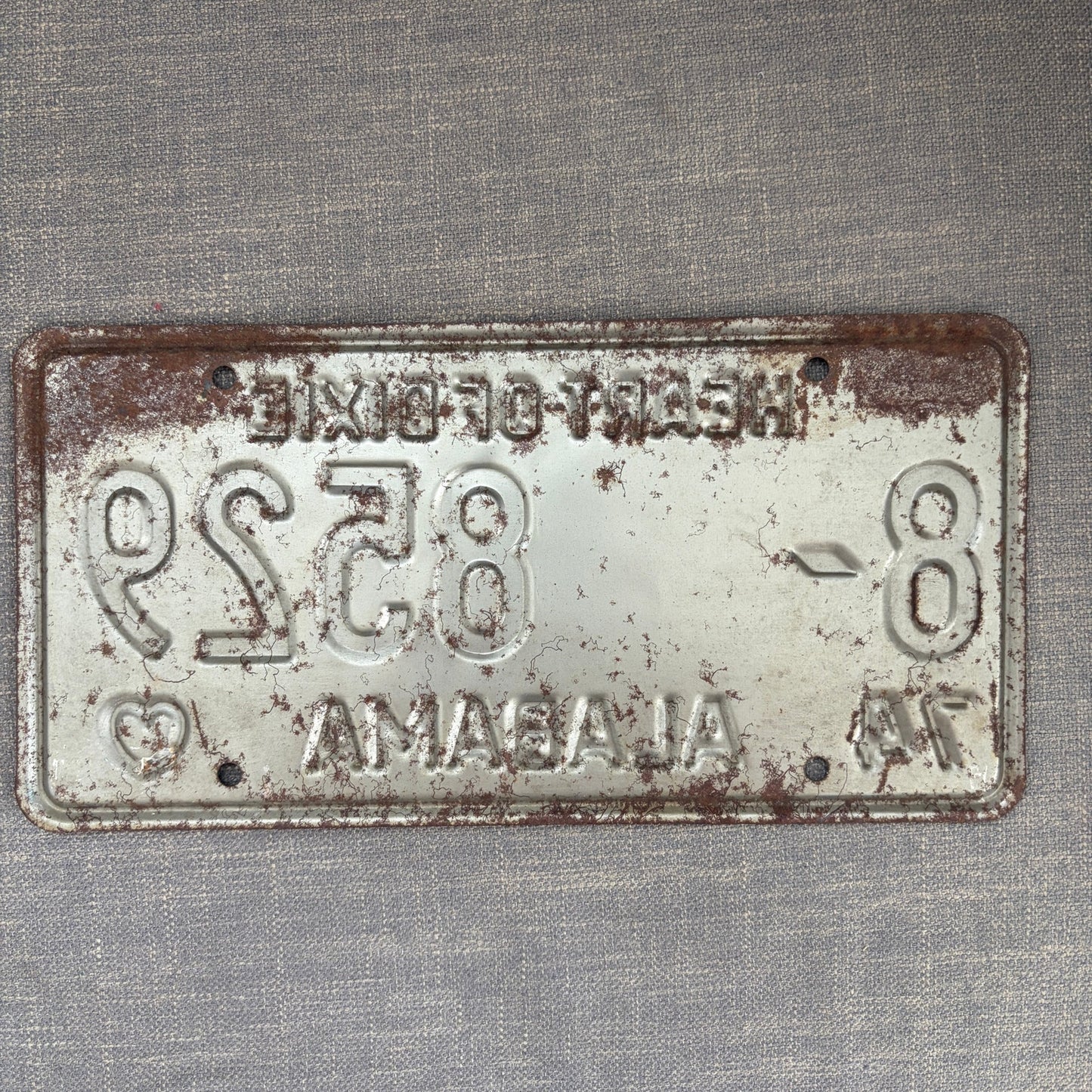 LOT 3 Vintage 1970s Alabama Heart of Dixie License Plates