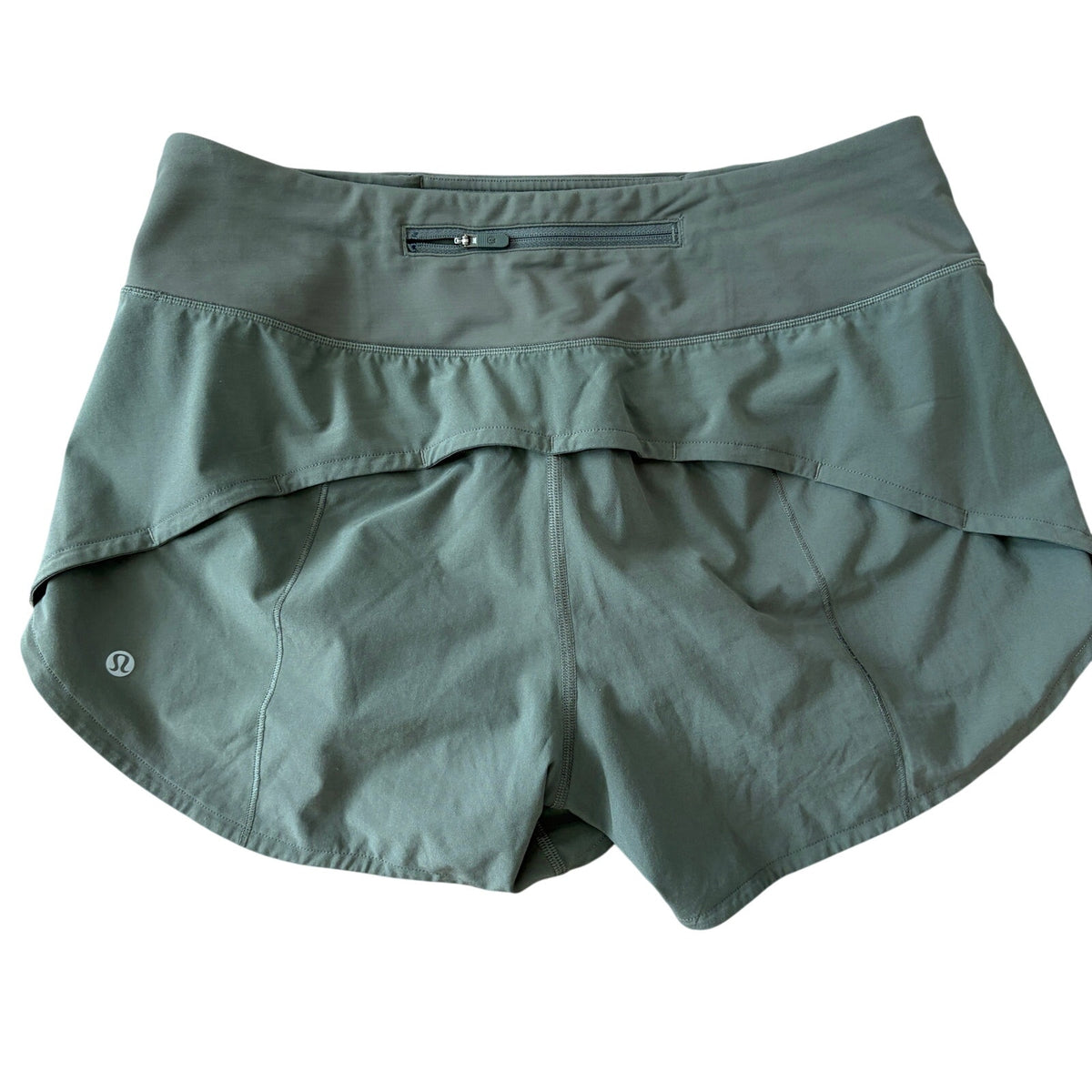 Lululemon Olive Green Speed Up High Rise Lined Short Womens Size 8 Tall