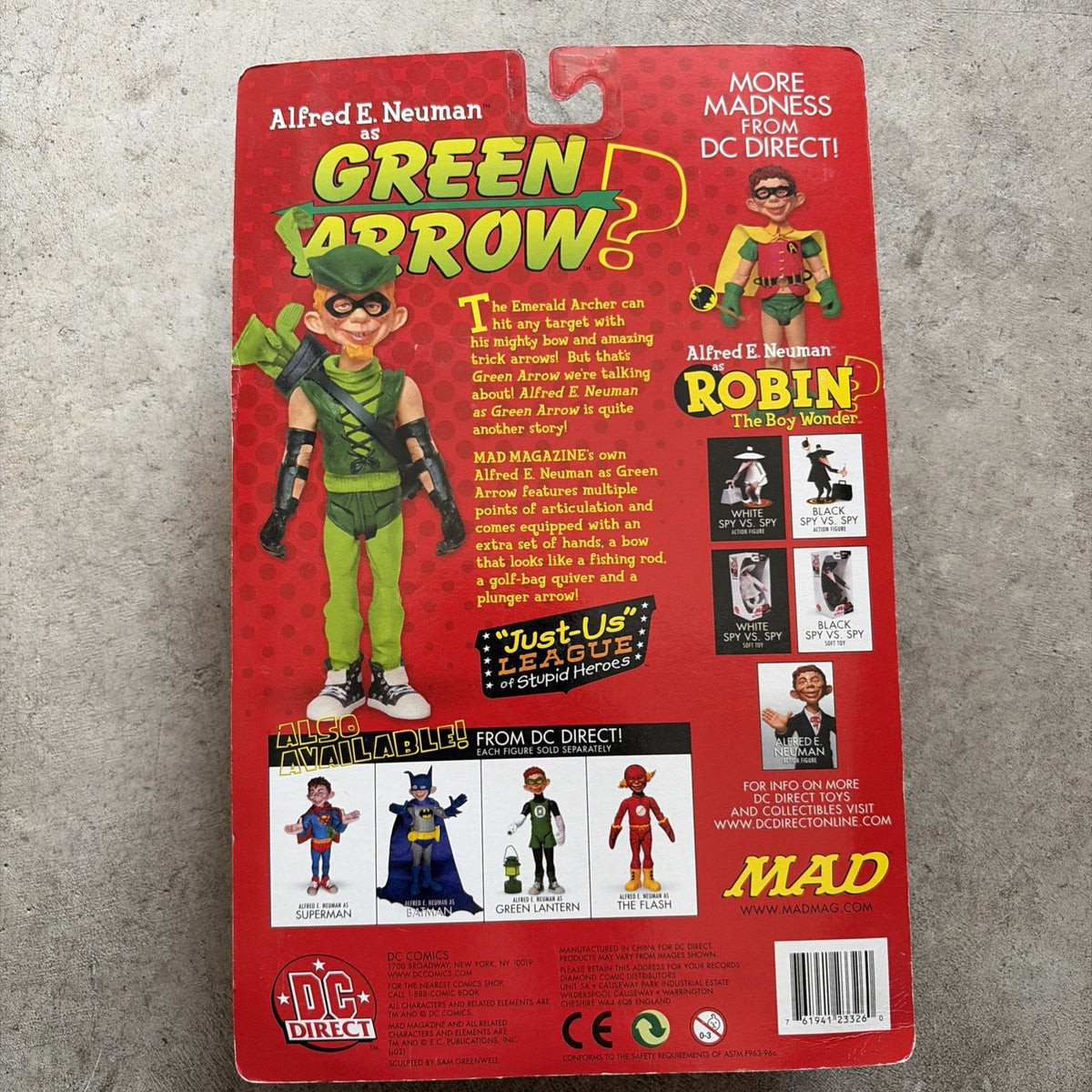 DC Direct Mad Alfred E. Neuman Just Us League of Stupid Heroes Green Arrow NEW