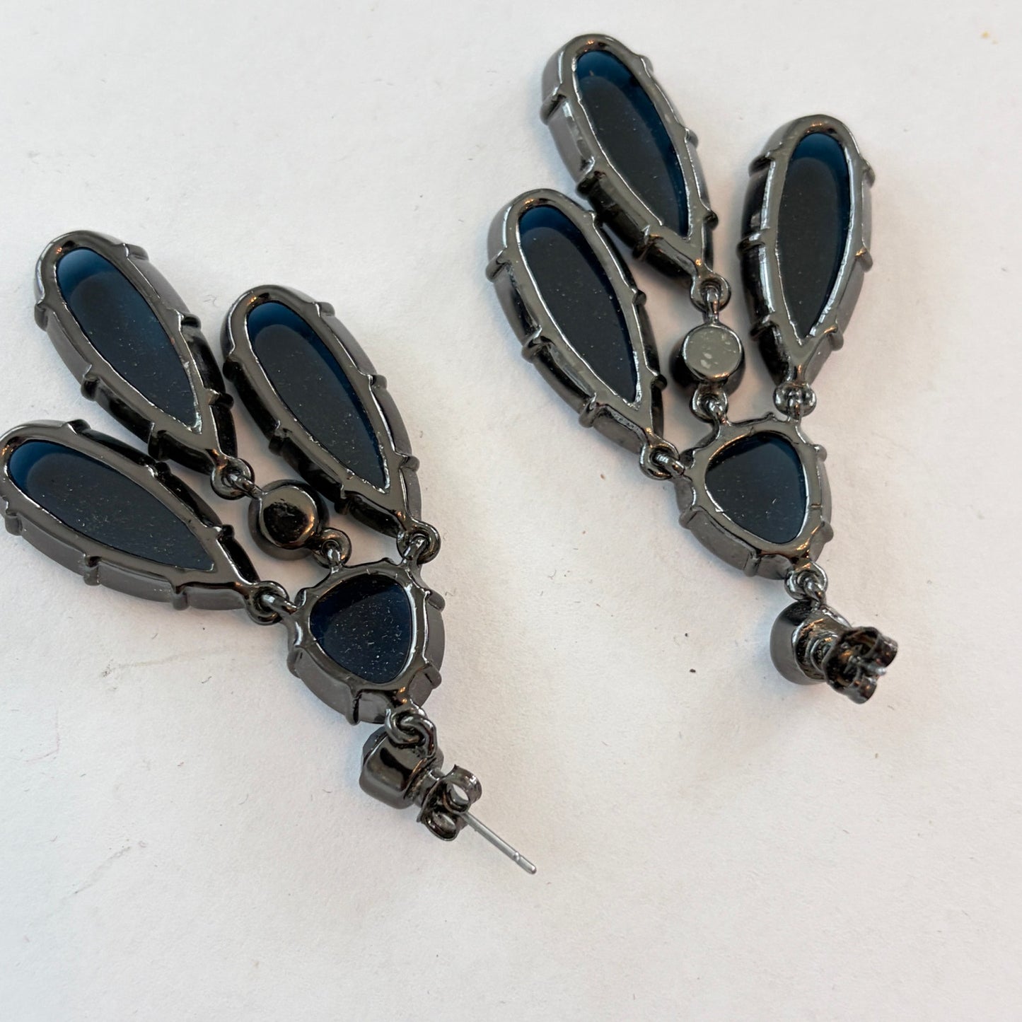 Banana Republic Navy Blue Chandelier Drop Earrings Statement