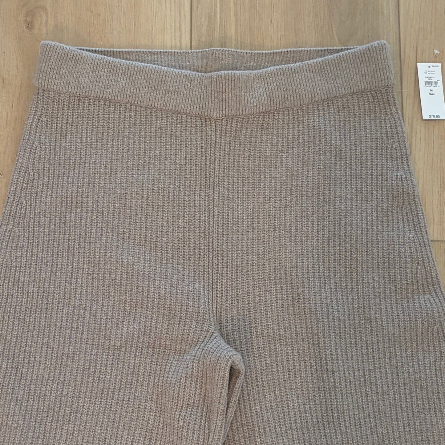 Gap NWT Tan Sweater Wide Leg Pants Womens Size Medium Tall NEW