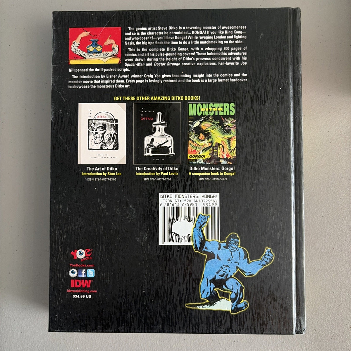 DITKO MONSTERS KONGA Hardcover Craig Yoe IDW 2013