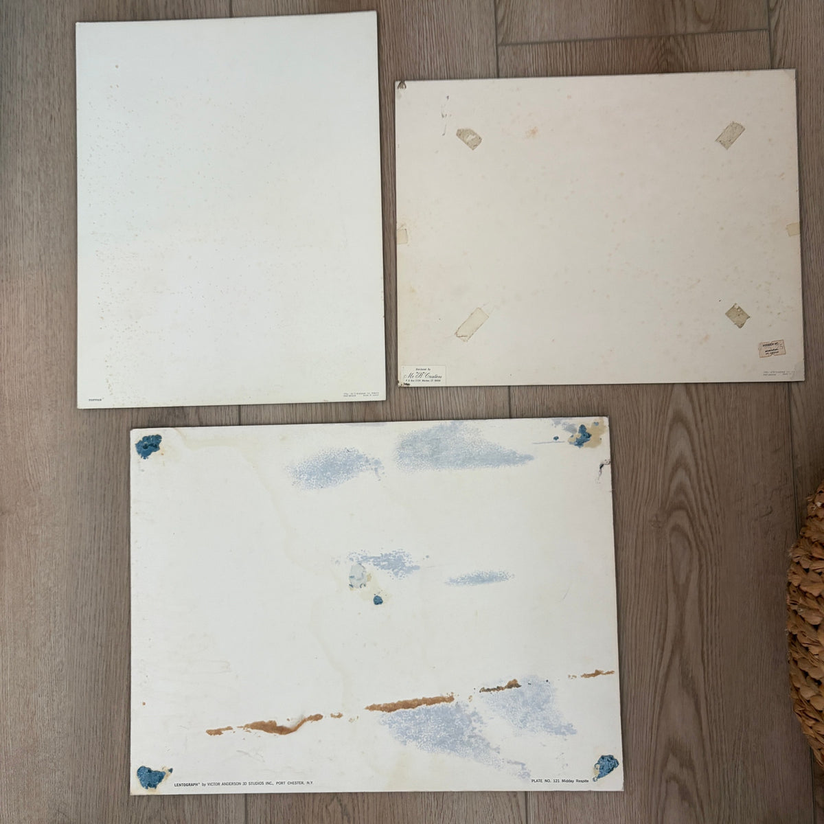 LOT 3 Vintage Lenticular 3-D Pictures Eagle, Deer, Geese