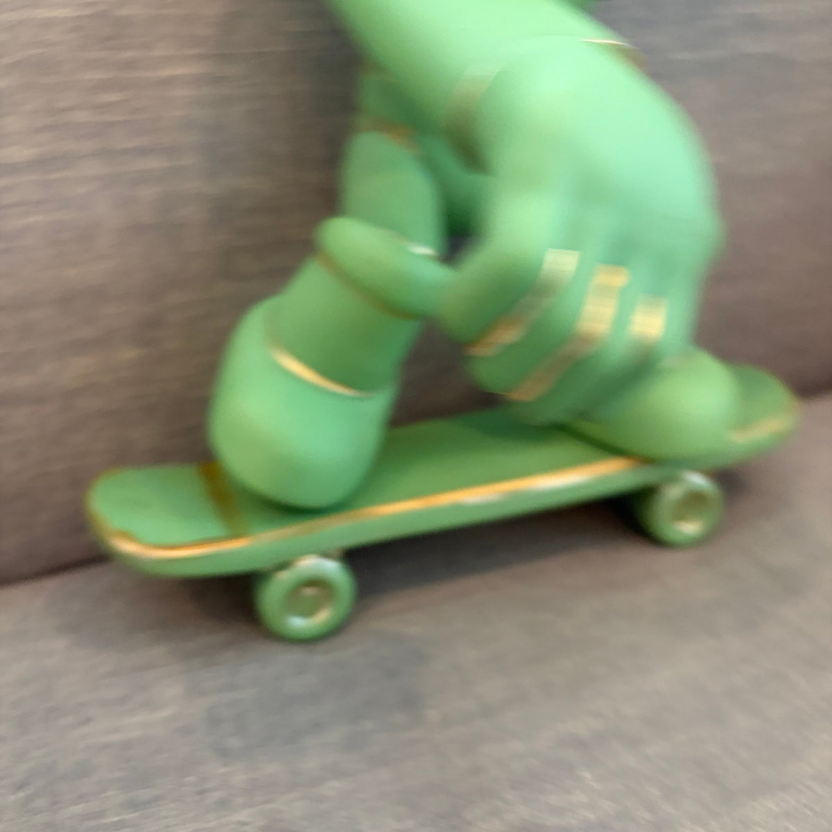 Tezuka Astro Boy Freestyle Jade Green Aged Copper Figure With Skateboard