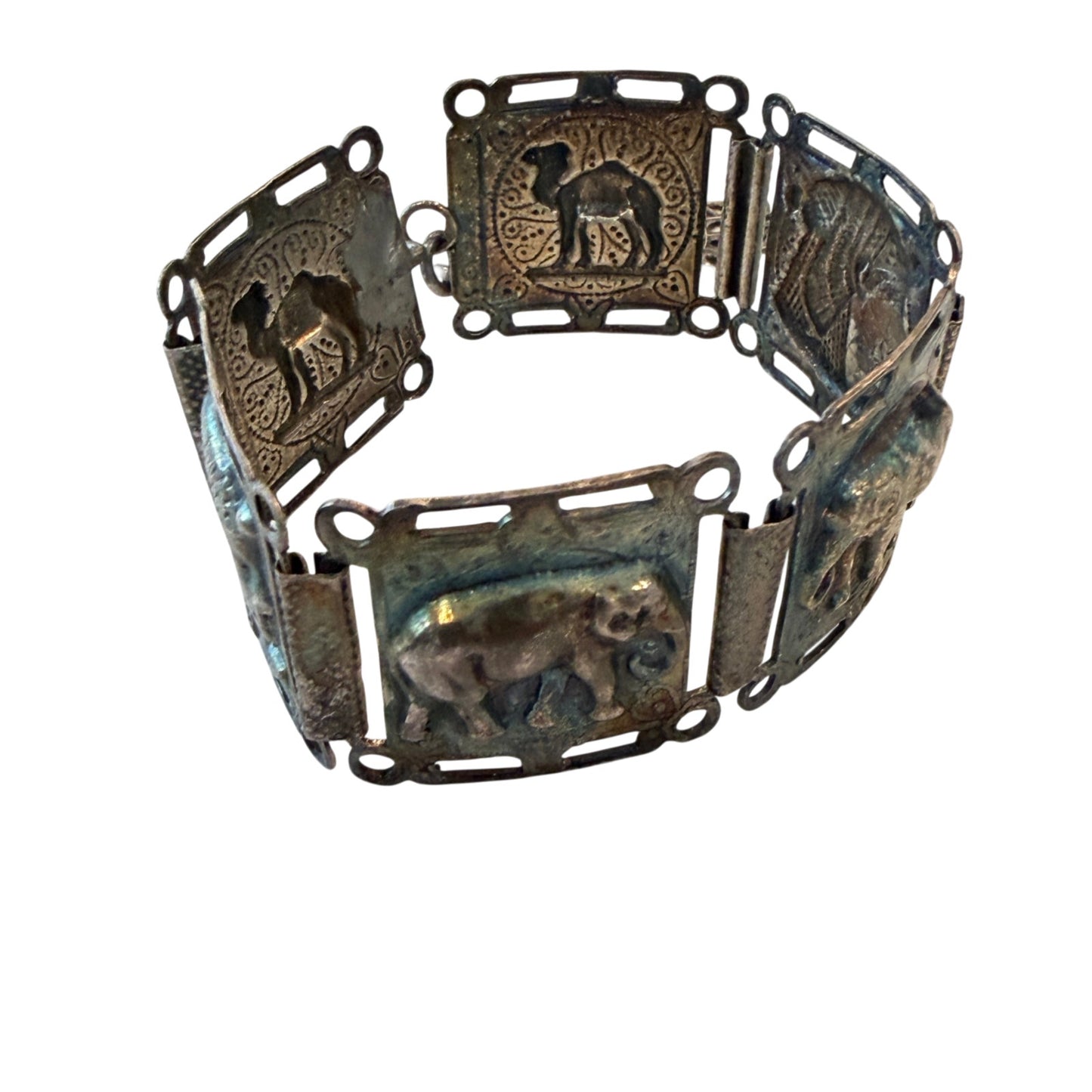 1950's Egyptian Pharaoh Hamsa Hand of God Bracelet