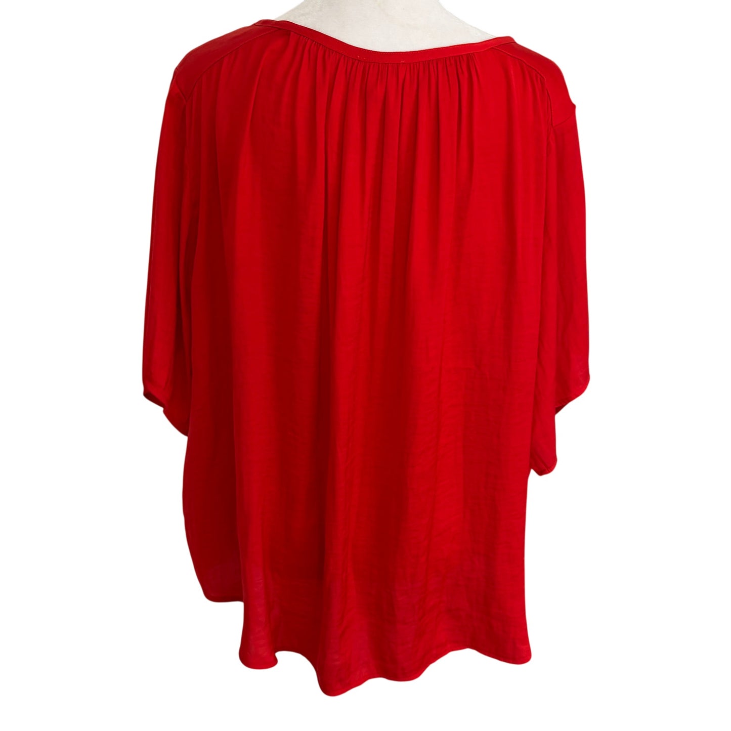 Anthropologie dRA Los Angeles Orange V-Neck Blouse Top Womens Size Small