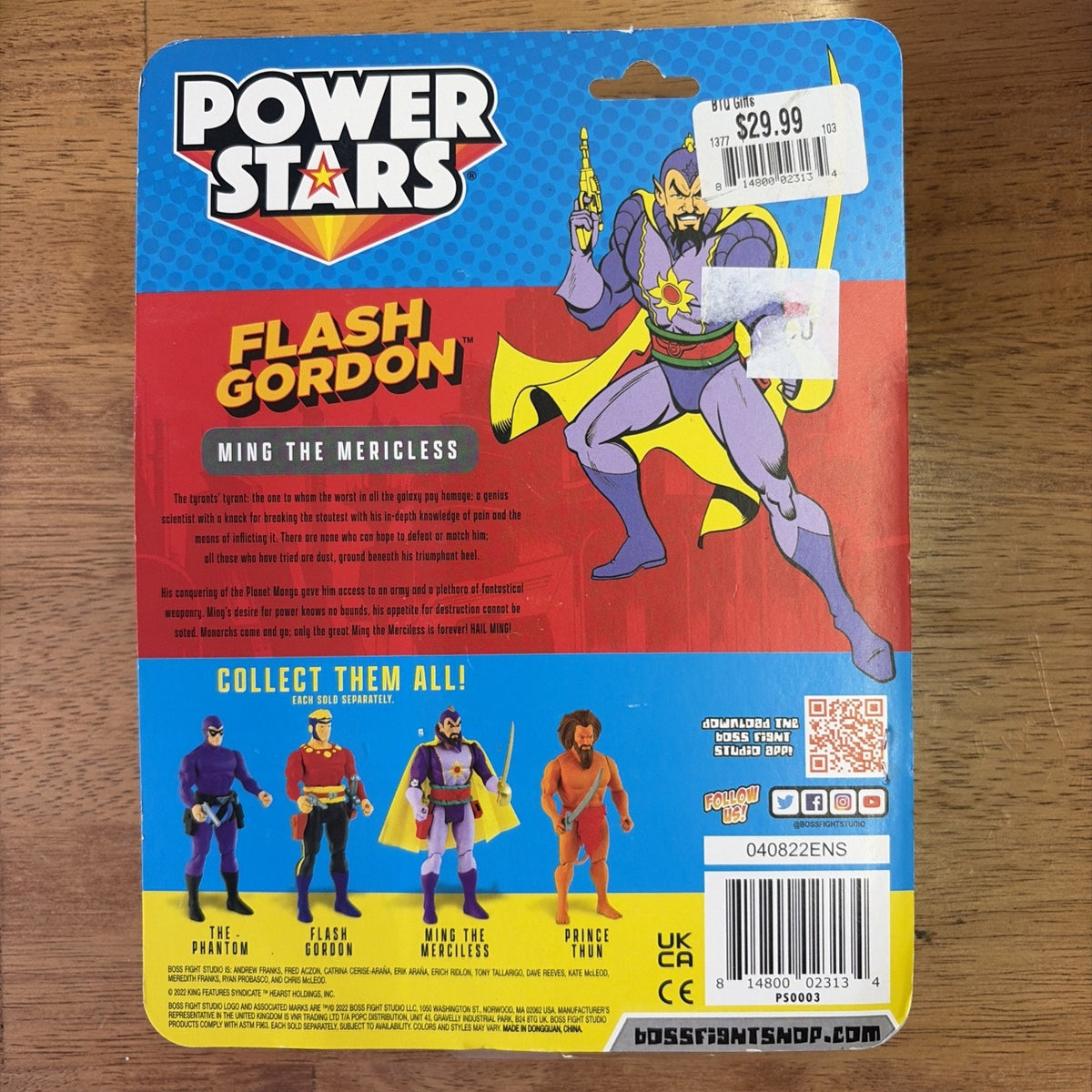 Boss Fight Studio Power Stars Flash Gordon Ming The Merciless Action Figure NEW!