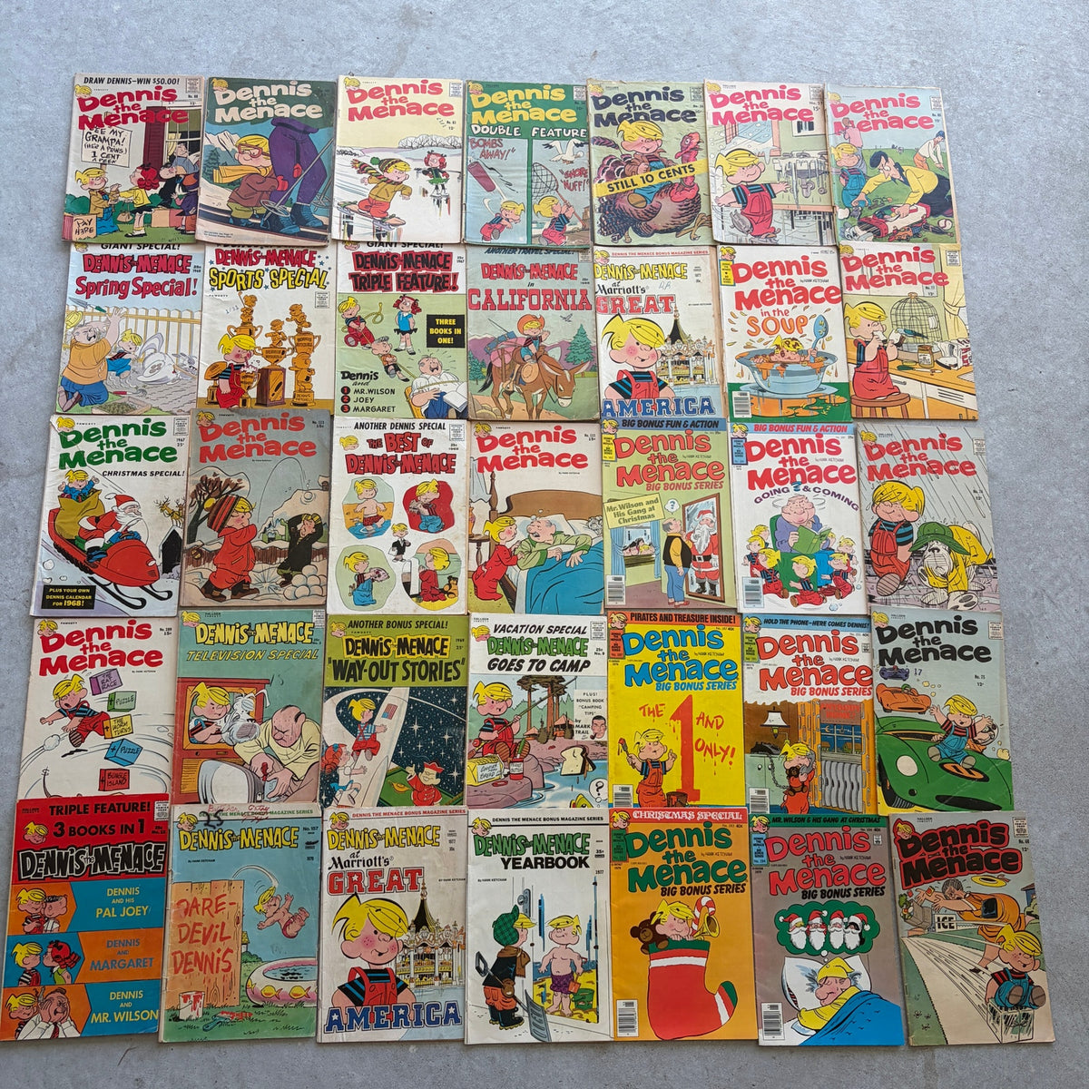 HUGE LOT 128 Dennis the Menace Vintage 1950s, 1960s, 1970s Comic Books