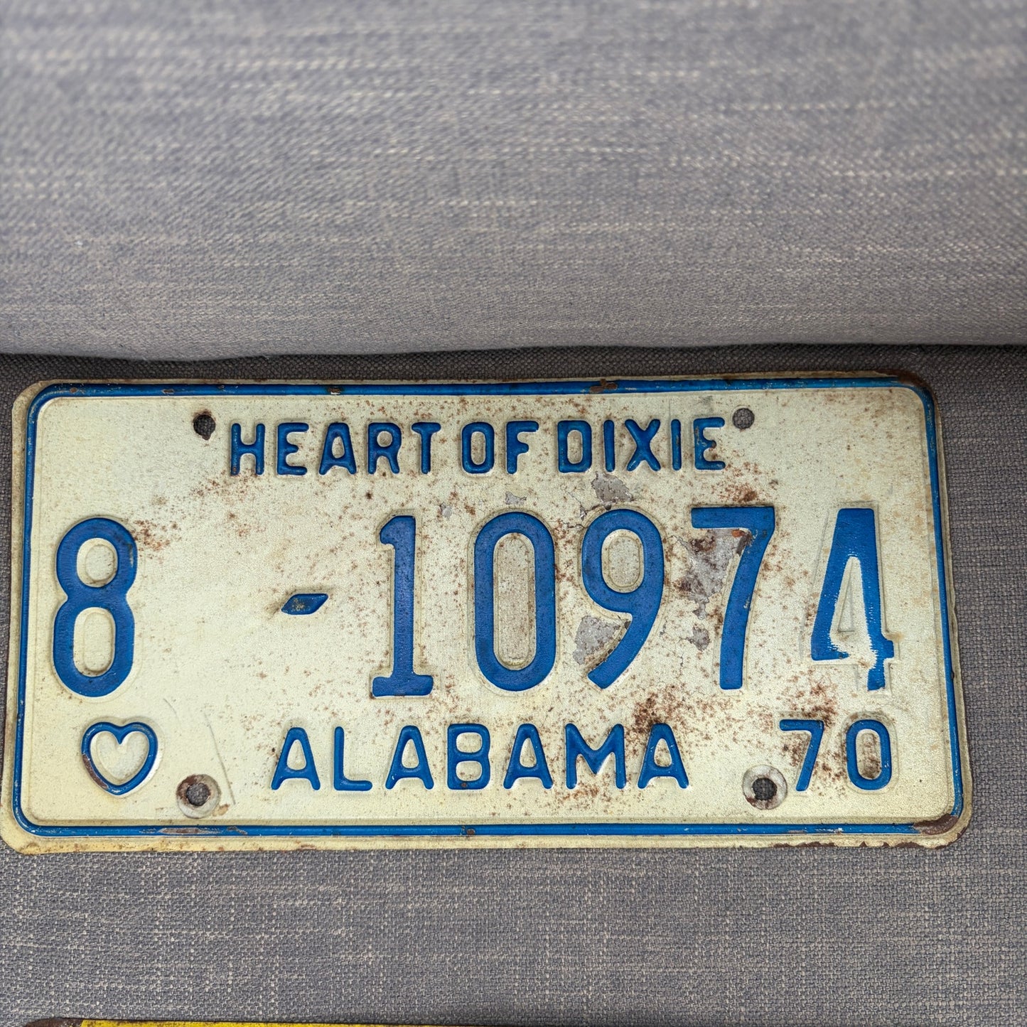 LOT 3 Vintage 1970s Alabama Heart of Dixie License Plates