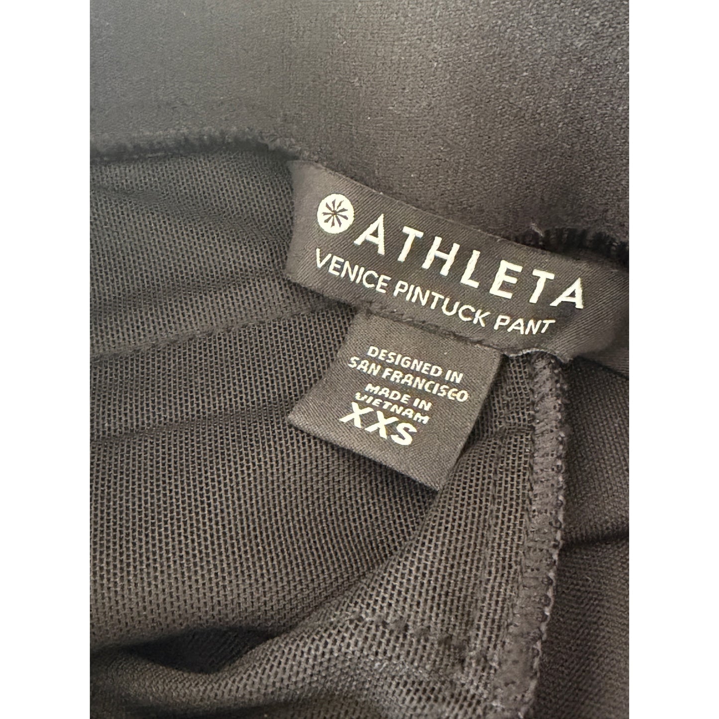 Athleta Black Venice Pintuck Pant Cropped Womens Size XXS