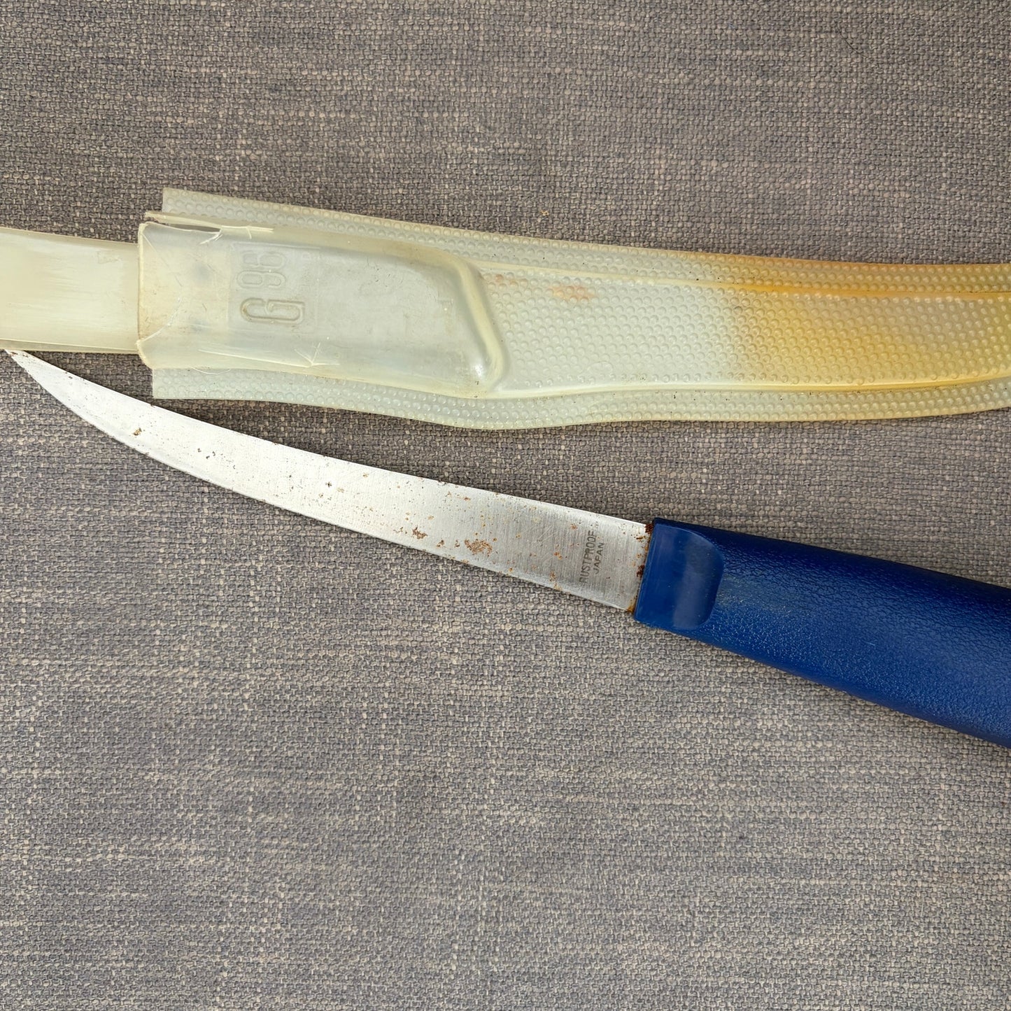 Vintage Hunting / Fishing Knives Sharp Brand, G96 Cuda #2078, G96 #2075, Russell