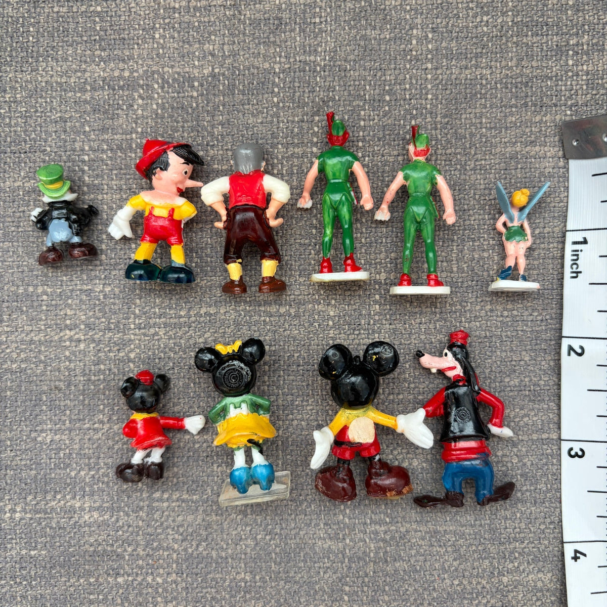 Marx Disneykins Miniature Hand-Painted Plastic Figures 1960s LOT of 10