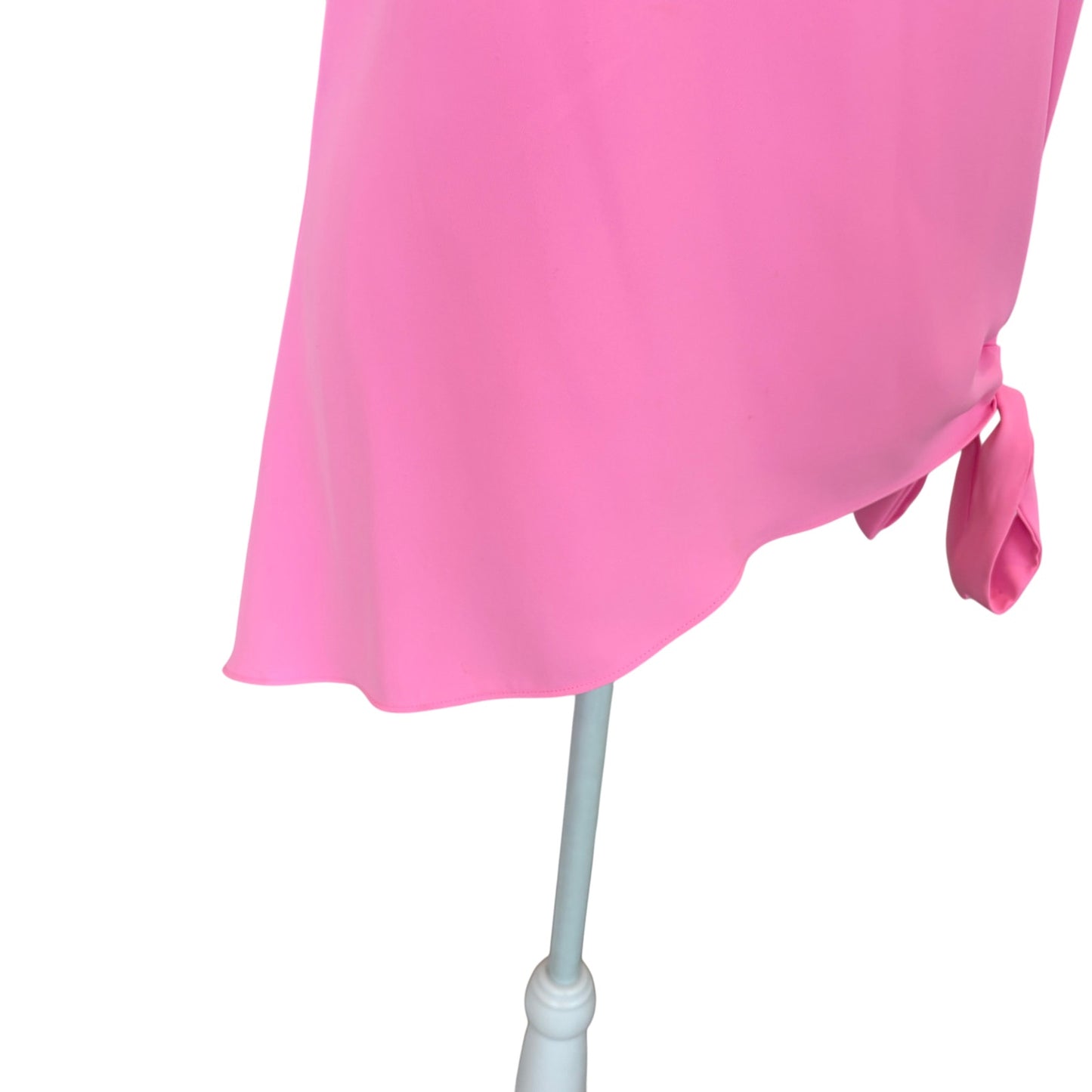 Amanda Uprichard Pink V-Neck Sleeveless Asymmetrical Top Womens Size Small