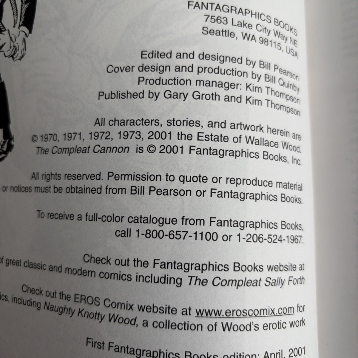 Wallace Wood The Compleat Cannon 1st Edition 2001 Oversized SC Fantagraphics