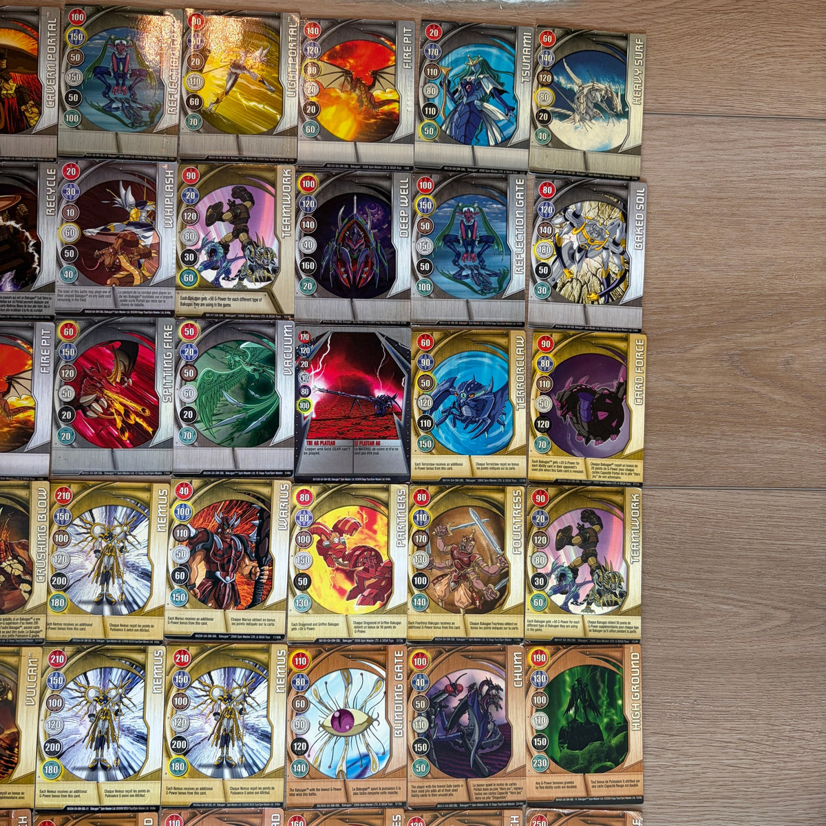 Large Lot of 94 Bakugan Battle Brawlers Trading Cards