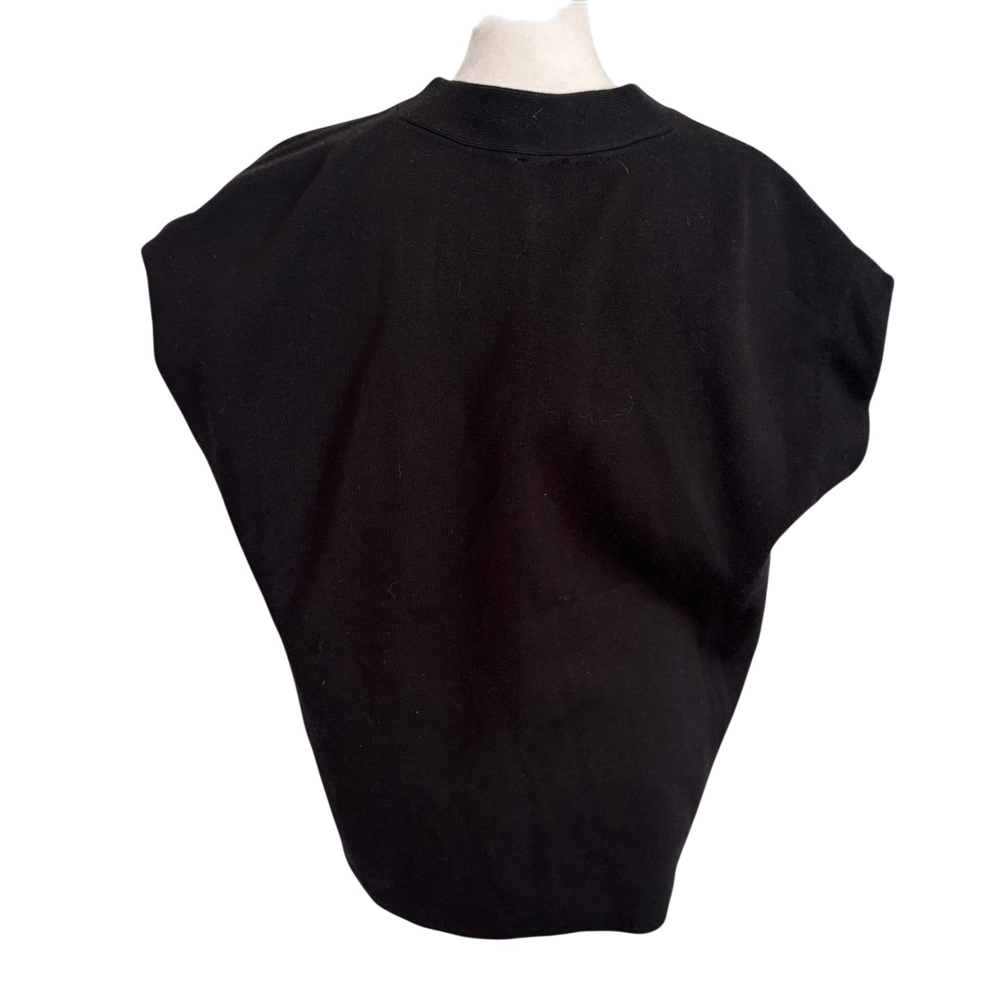 Maeve Anthropologie Black Cardigan Sweater Vest Womens Size XS