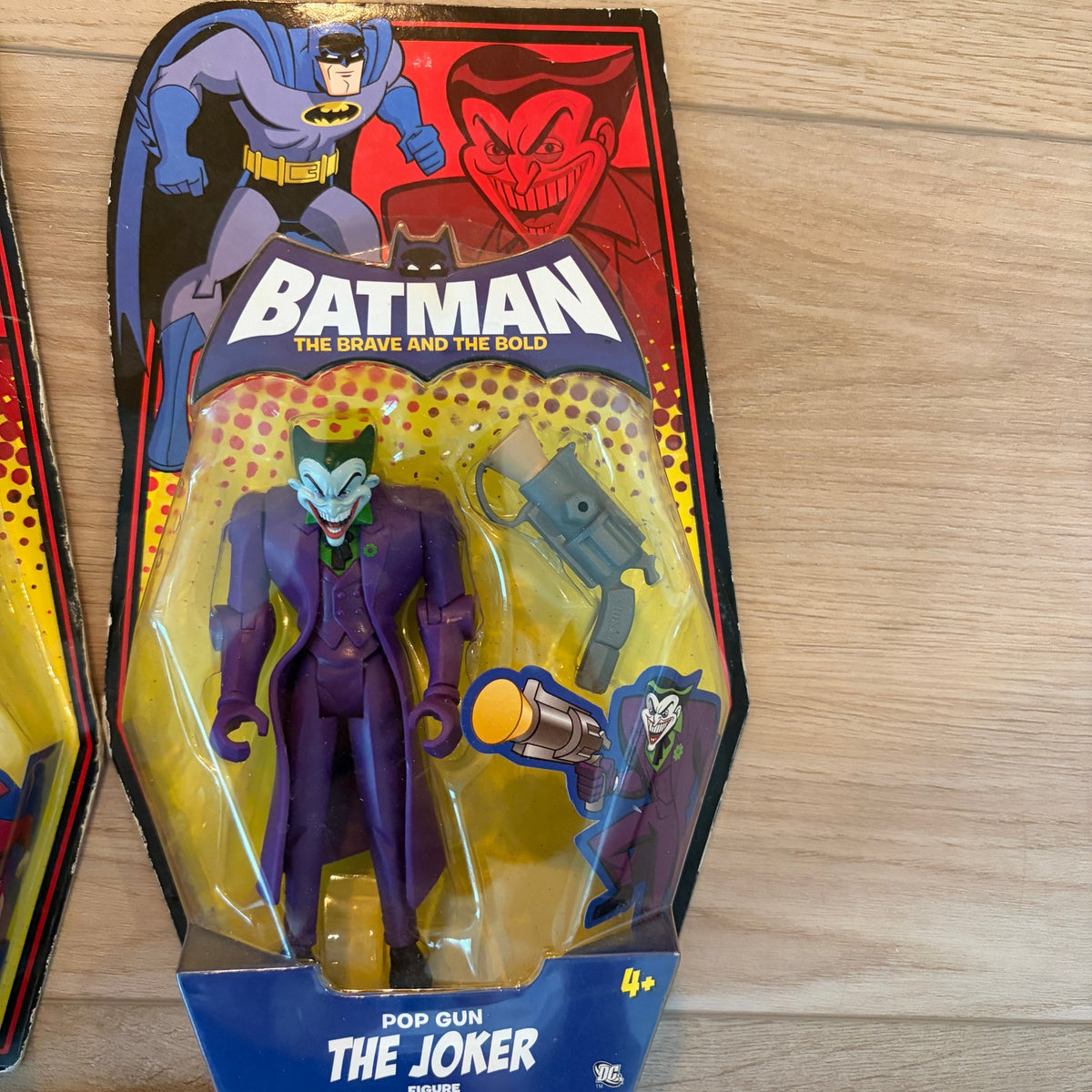 Batman The Brave and Bold DC 3 Action Figures Plastic Man, Joker, Gold Metal Man