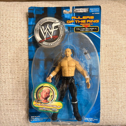 WWF Jakks Rulers of the Ring Series 4 Justin Credible Figure Sealed