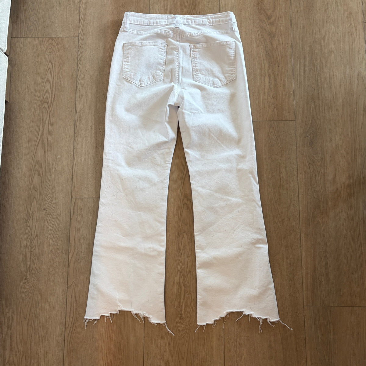Just Black Denim White High Rise Cropped Raw Hem Jeans Womens Size 29
