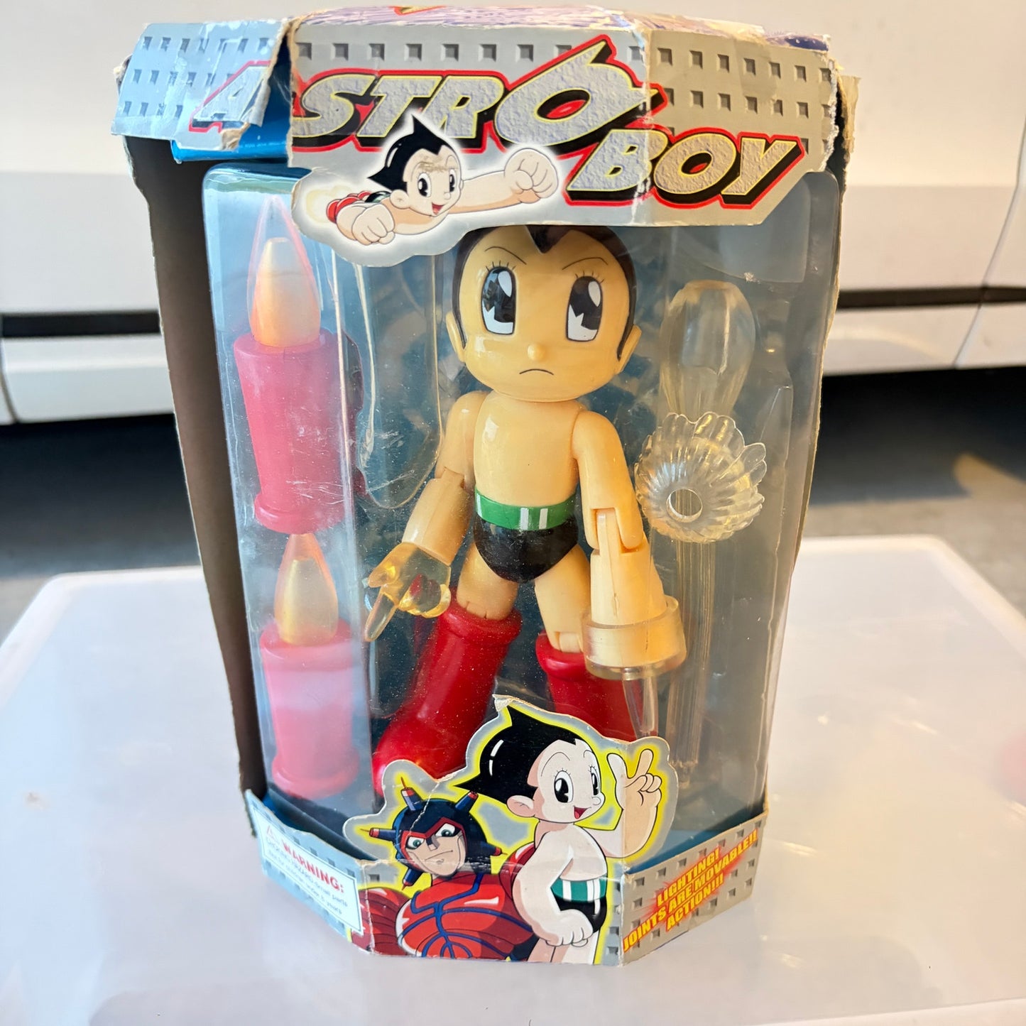 Vintage Astro Boy Atlas Action Moveable Joints Lighting Figure 11" Tall NEW