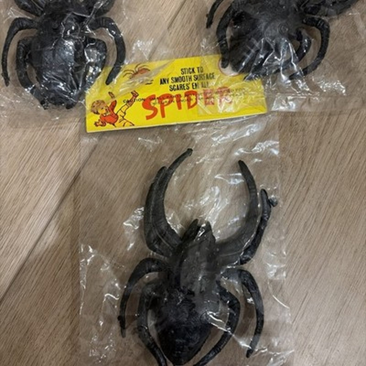 Vintage 1960 Kids Dime Store Toy Suction Spider LOT Of 3 In Packages
