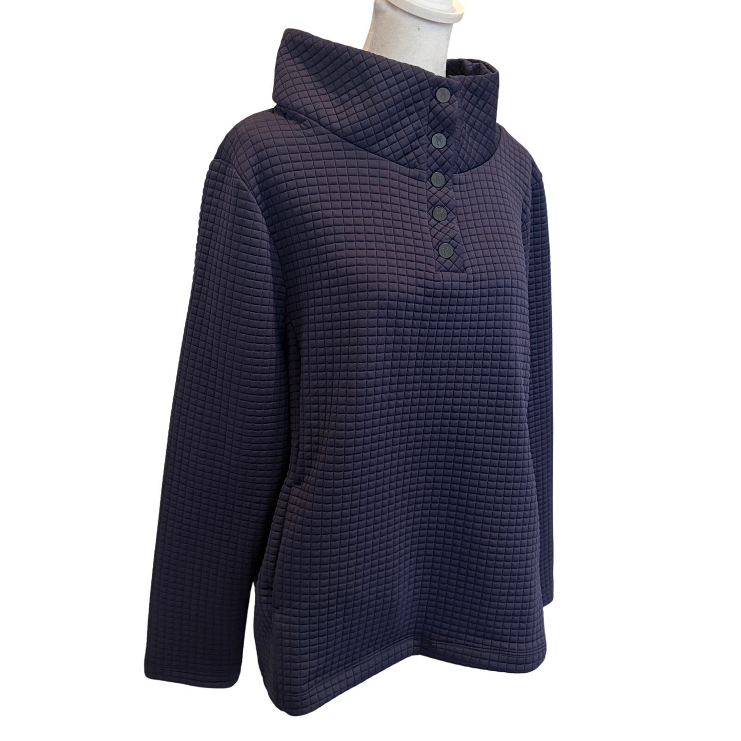 Dudley Stephens Navy Blue Perry Street Pullover Womens Size Large NEW
