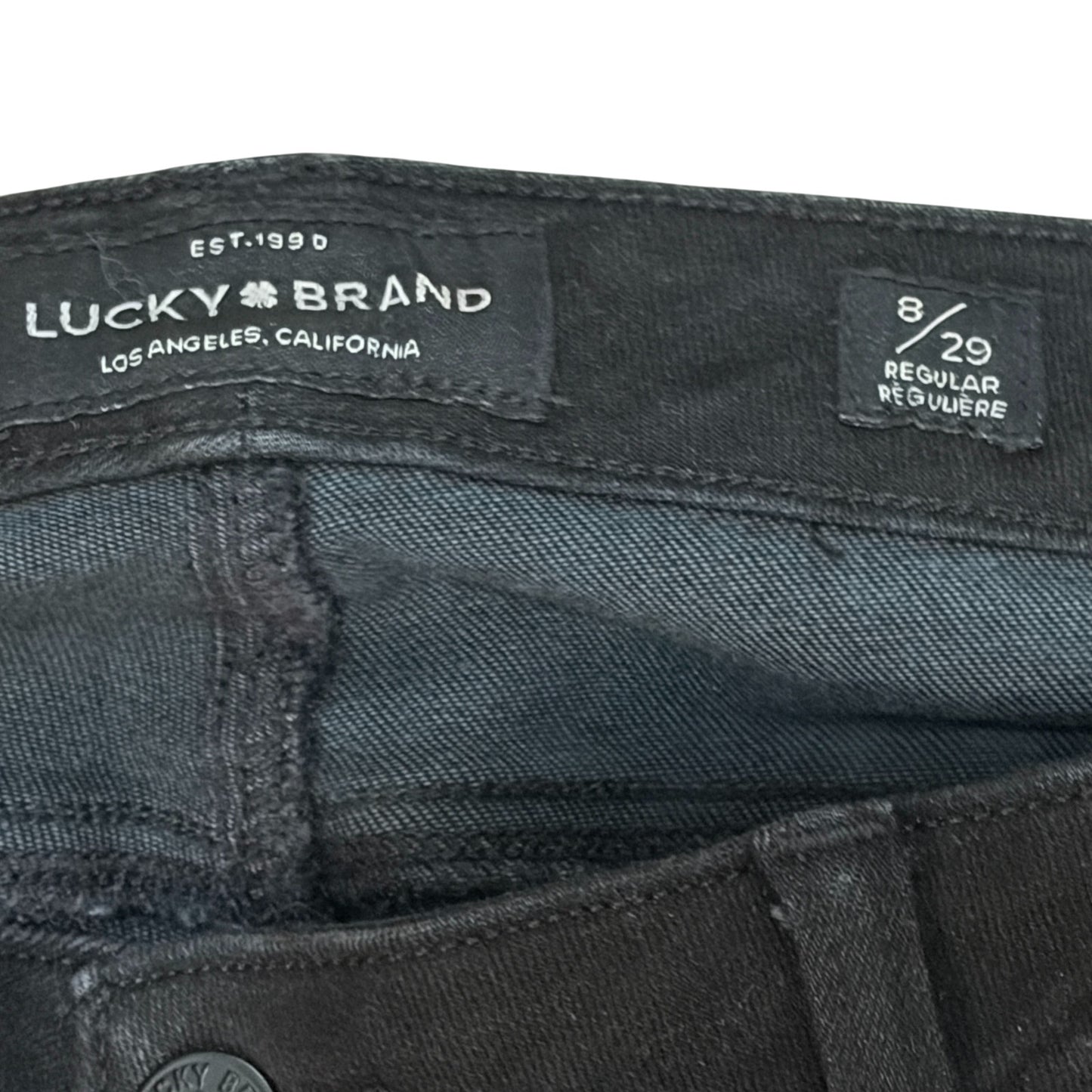 Lucky Brand Lolita Boot Cut Black Denim Jeans Womens Size 8 / 29