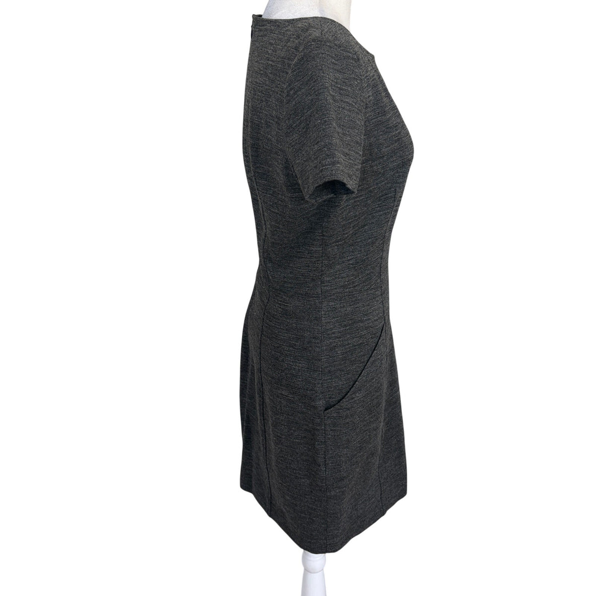 Theory Nuriana Gray Classic Short Sleeve Sheath Knee Length Dress Womens Size 6