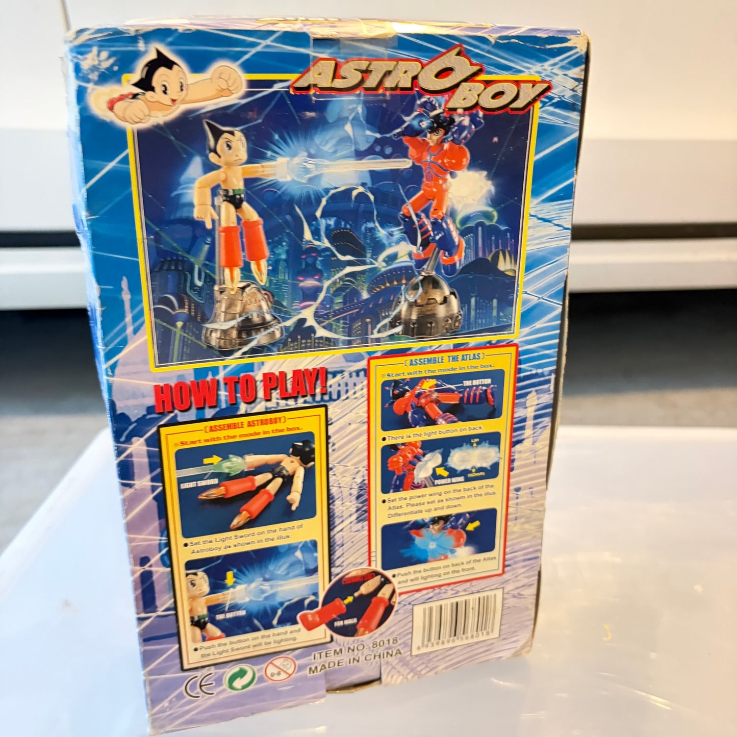 Vintage Astro Boy Atlas Action Moveable Joints Lighting Figure 11" Tall NEW