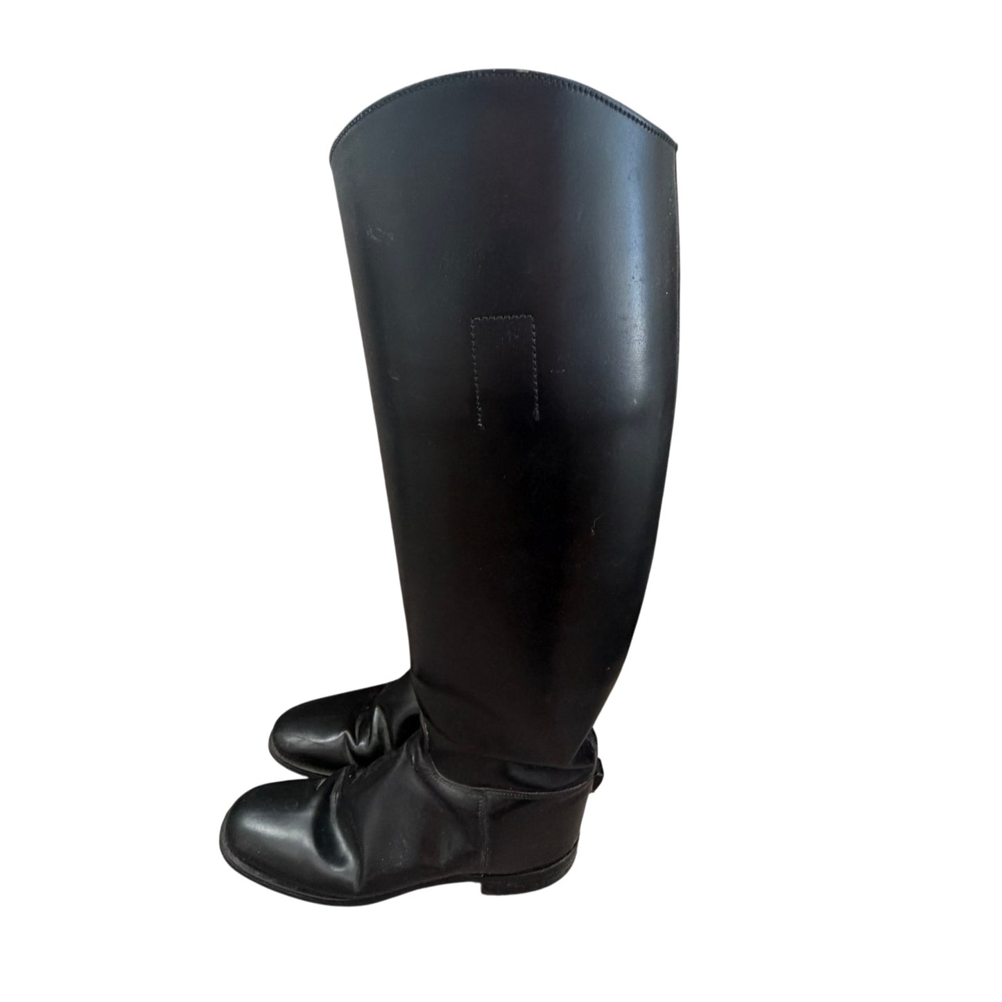 Marlborough Black Equestrian Tall Riding Boots Made in England Women US Size 5.5
