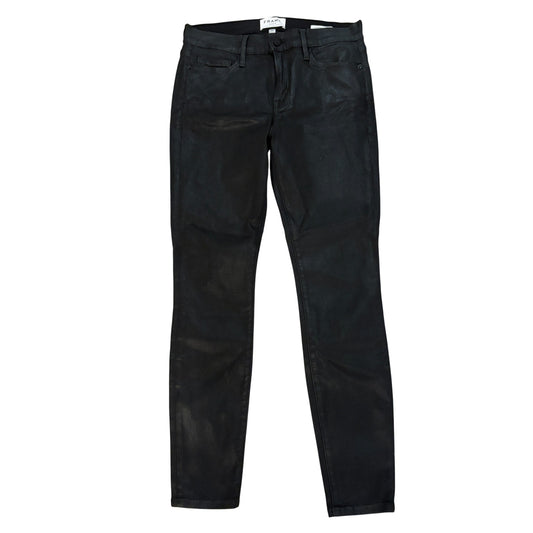 Frame Le Skinny de Jeanne Black Coated Skinny Jeans Womens SIze 29