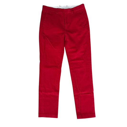 Crewcuts Bowery Red Corduroy Slim Fit Pants Adjustable Waist Boys Size 14