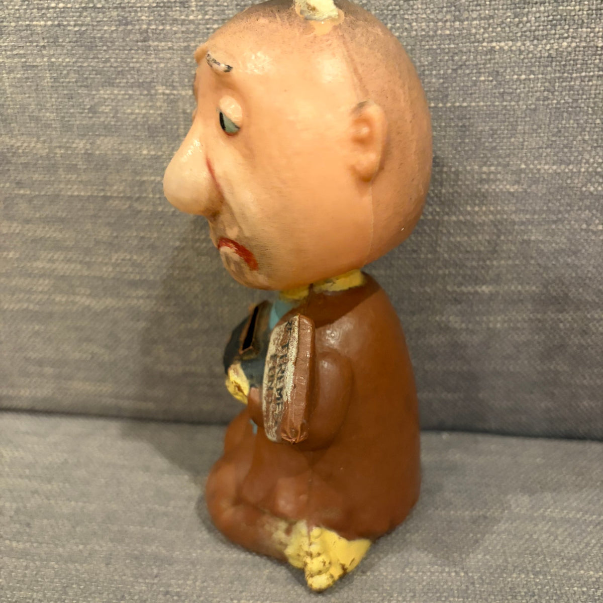 Vintage Plastic Bobblehead Bank Old Man "Retirement Fund" Made in Hong Kong