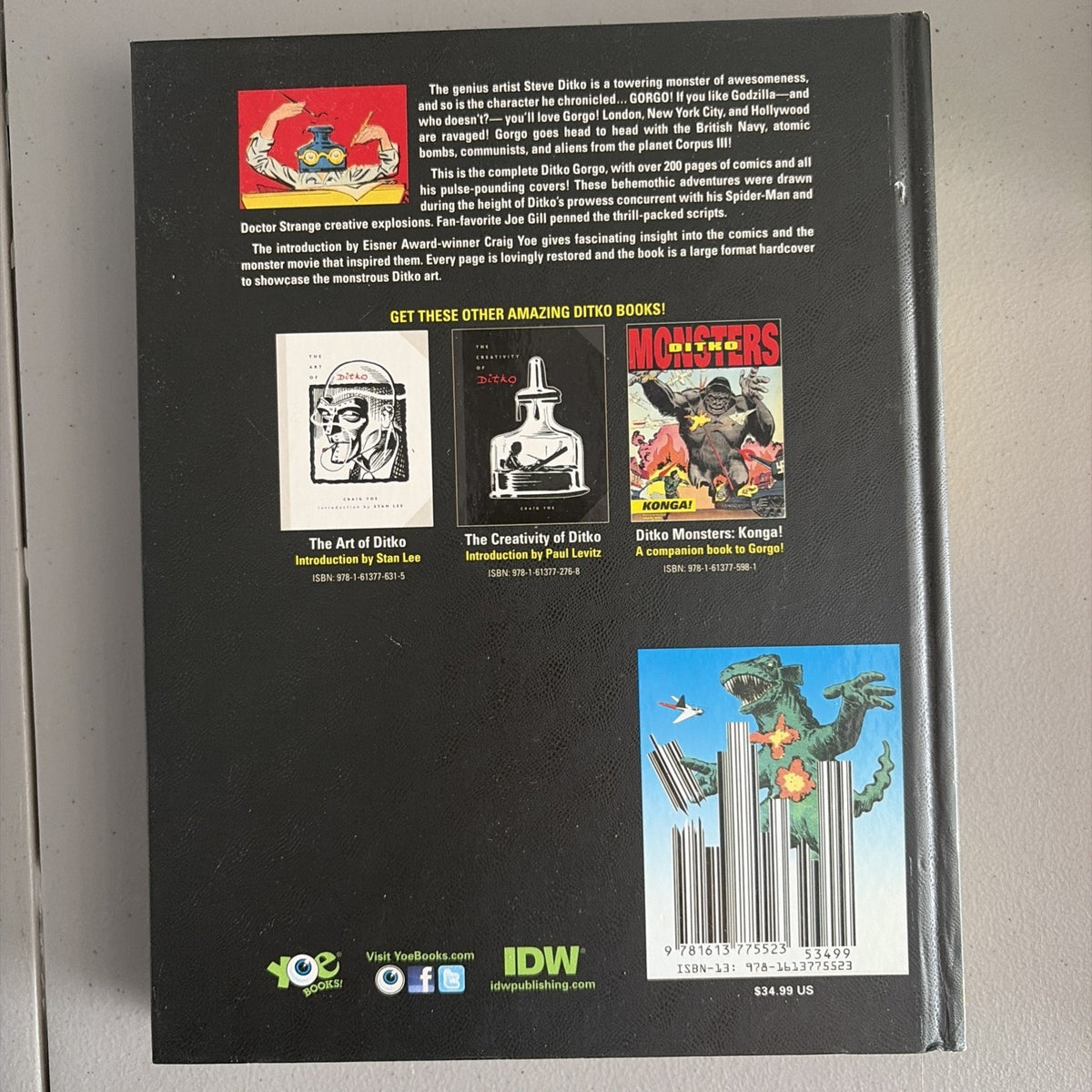 DITKO MONSTERS: GORGO Joe Gill & Craig Yoe - Hardcover IDW 2013 First Printing