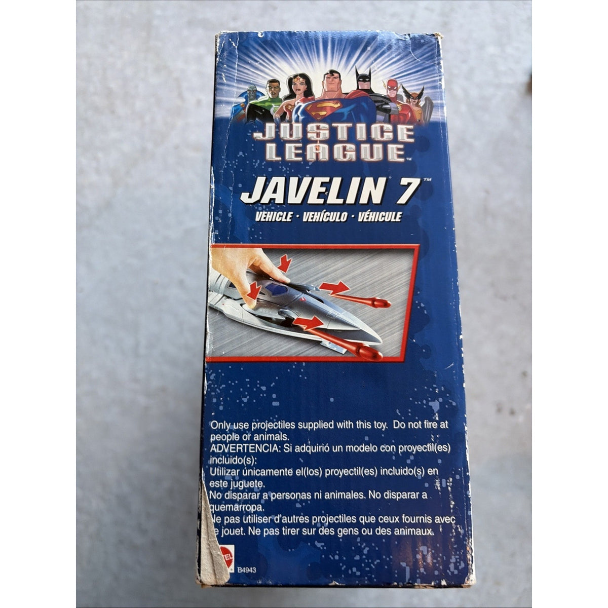 JUSTICE LEAGUE JAVELIN 7 Superman Electronic Mission Mattel Animated NEW
