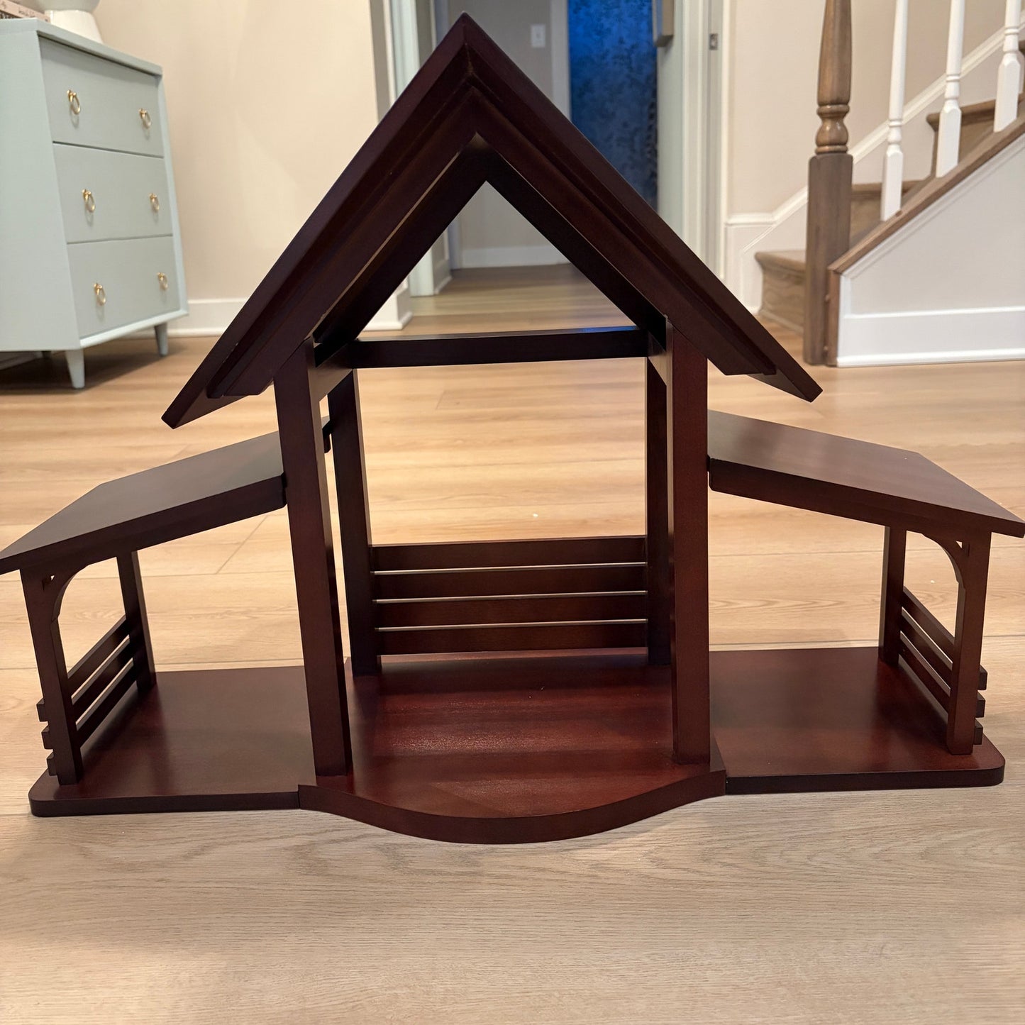Lenox Renaissance Nativity Creche Stable 24” x 15” x 9” Wood 5 Piece Set NEW