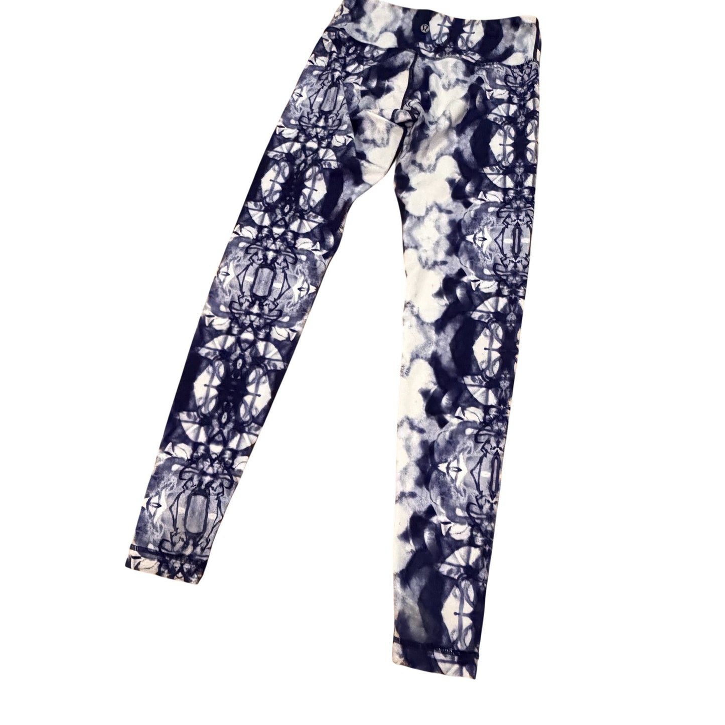 Lululemon Dark Blue Tie Dye Wonder Under Legging Womens Size 6